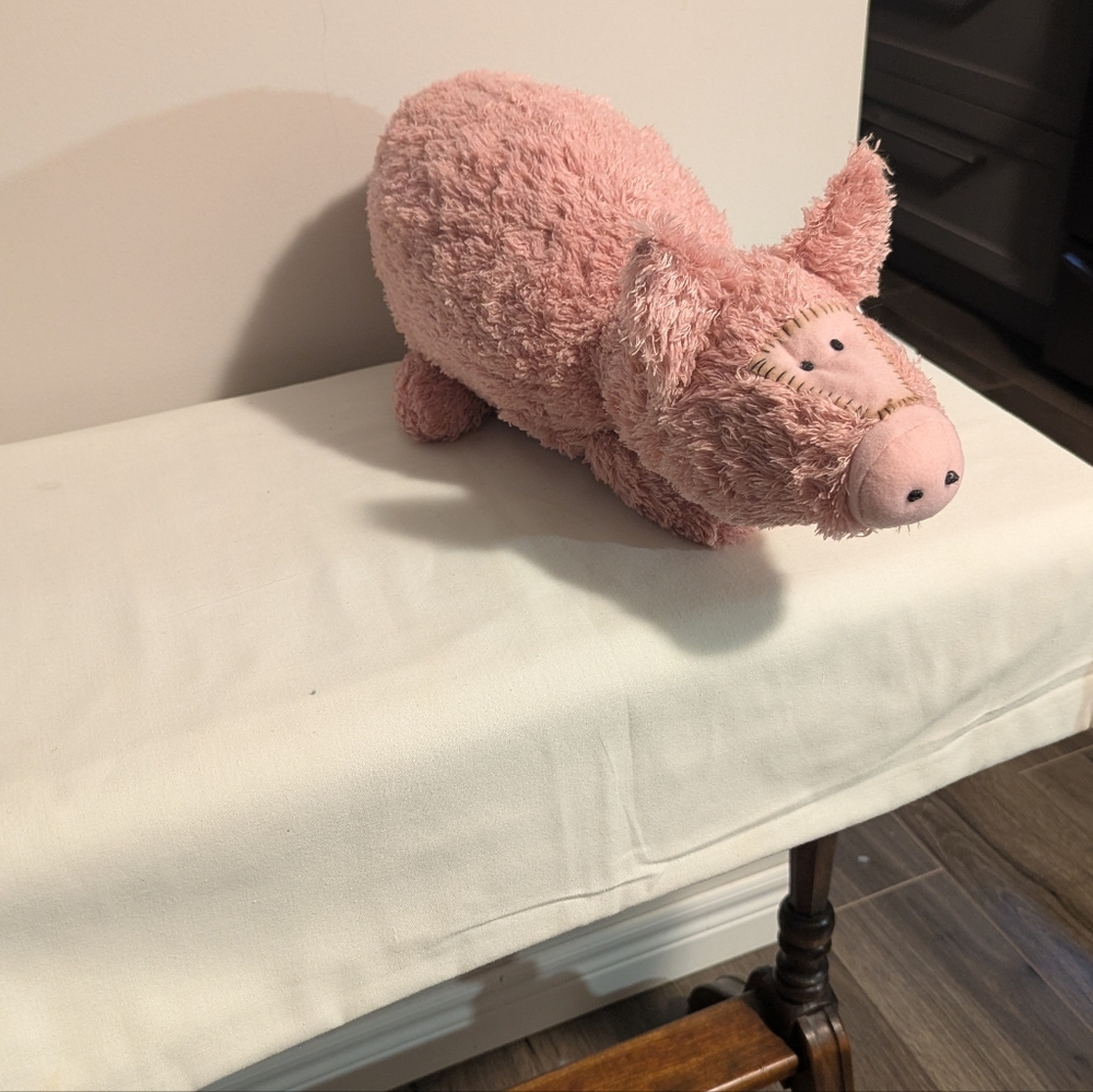 Stitches By Lynsey Paterson Plush Pink Pig Called Percy. Home Accent Or Toy. GUC